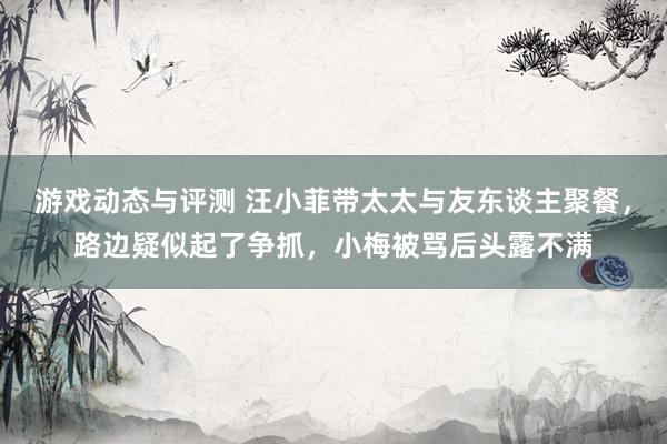 游戏动态与评测 汪小菲带太太与友东谈主聚餐，路边疑似起了争抓，小梅被骂后头露不满