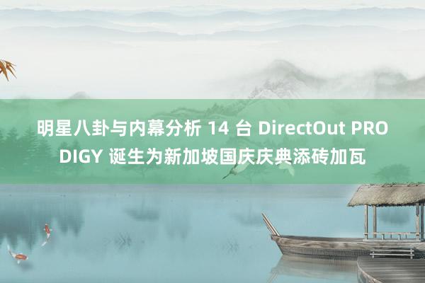 明星八卦与内幕分析 14 台 DirectOut PRODIGY 诞生为新加坡国庆庆典添砖加瓦